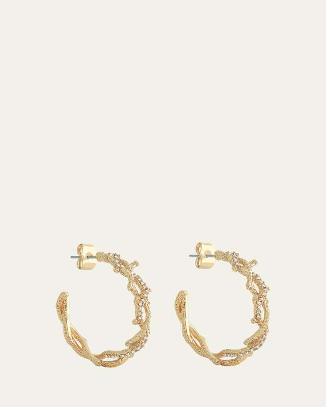 Coral Hoop Earrings